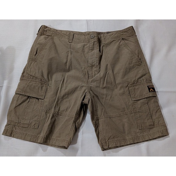 Superdry Other - Superdry Mens Cotton Khaki Cargo Shorts Sz 36X10 Utility Grunge Gorpcore Skater